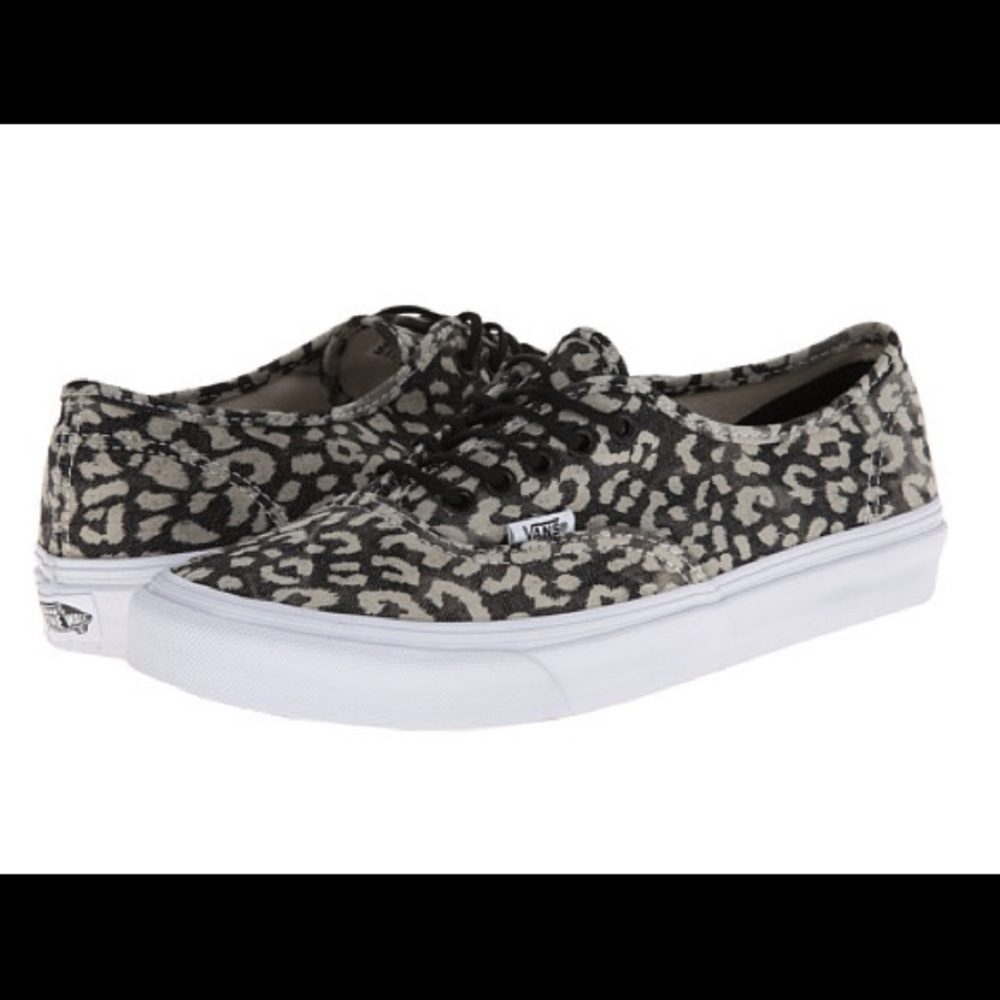 NEW SOLD OUT Washed leopard vans gray khaki 5.5/ 7